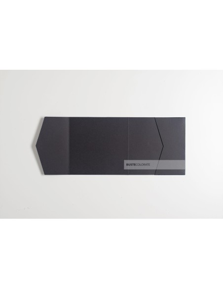 Partecipazione con Tasca 130x130 colore nero