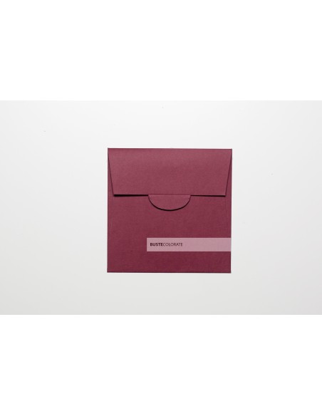 Busta quadrata per invito 150x150 colore bordeaux