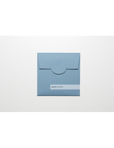 Busta quadrata per invito 150x150 carta Kraft colore Acqua