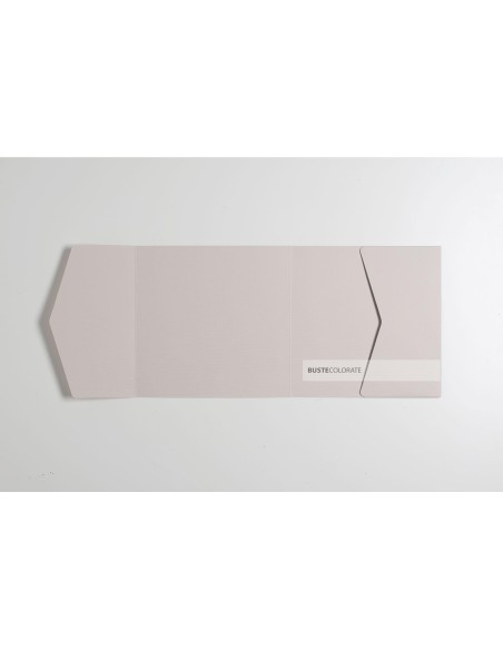 Partecipazione Pocketfold 150x150 mm colore beige