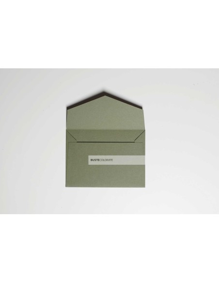 Busta elegante per invito 135x185 mm colore verde oliva
