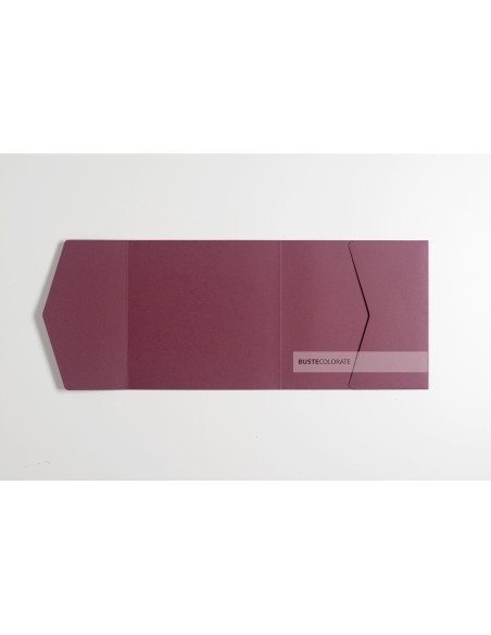 Partecipazione di matrimonio 150x150 mm colore bordeaux