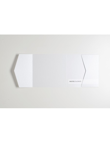 Partecipazione di matrimonio 150x150 mm bianco crystal