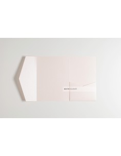 Busta pocketfold con tasca laterale 135x185 mm colore rosa cipria