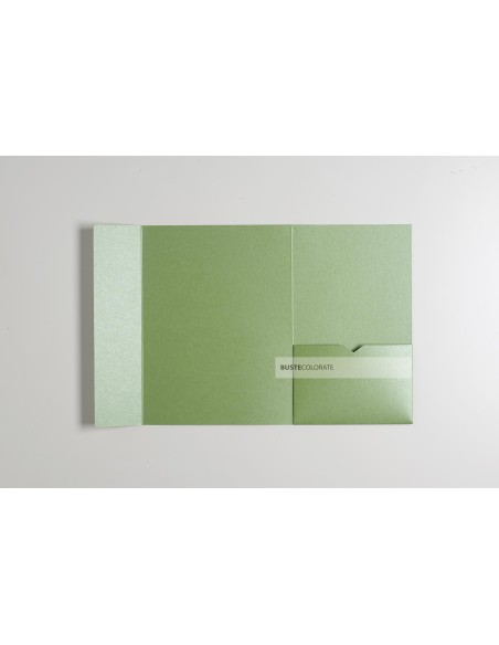 Busta pocketfold C5 on tasca laterale 150x200 mm colore verde mela