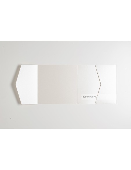 Partecipazione di matrimonio 150x150 mm avorio perlato